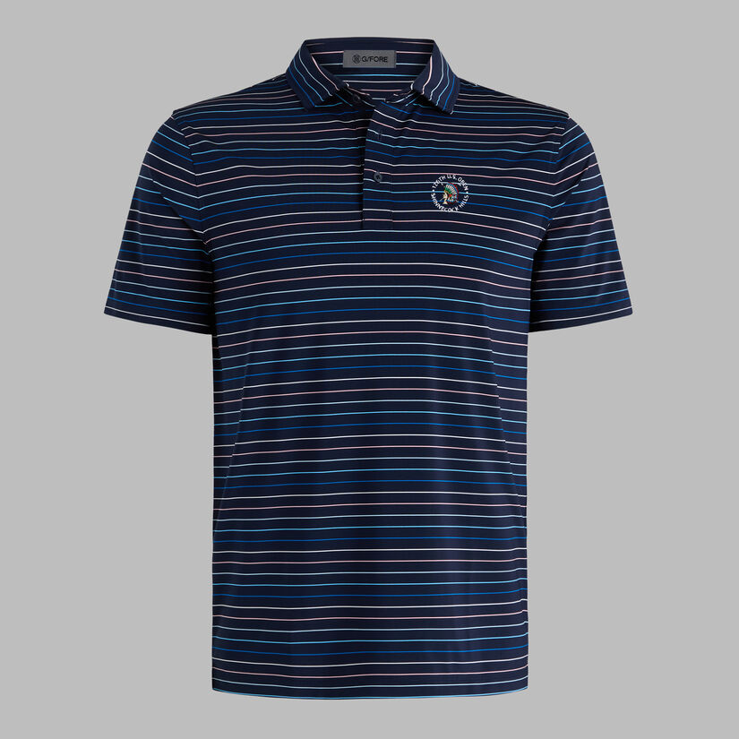 2026 U.S. OPEN MULTI STRIPE TECH JERSEY POLO image number 1