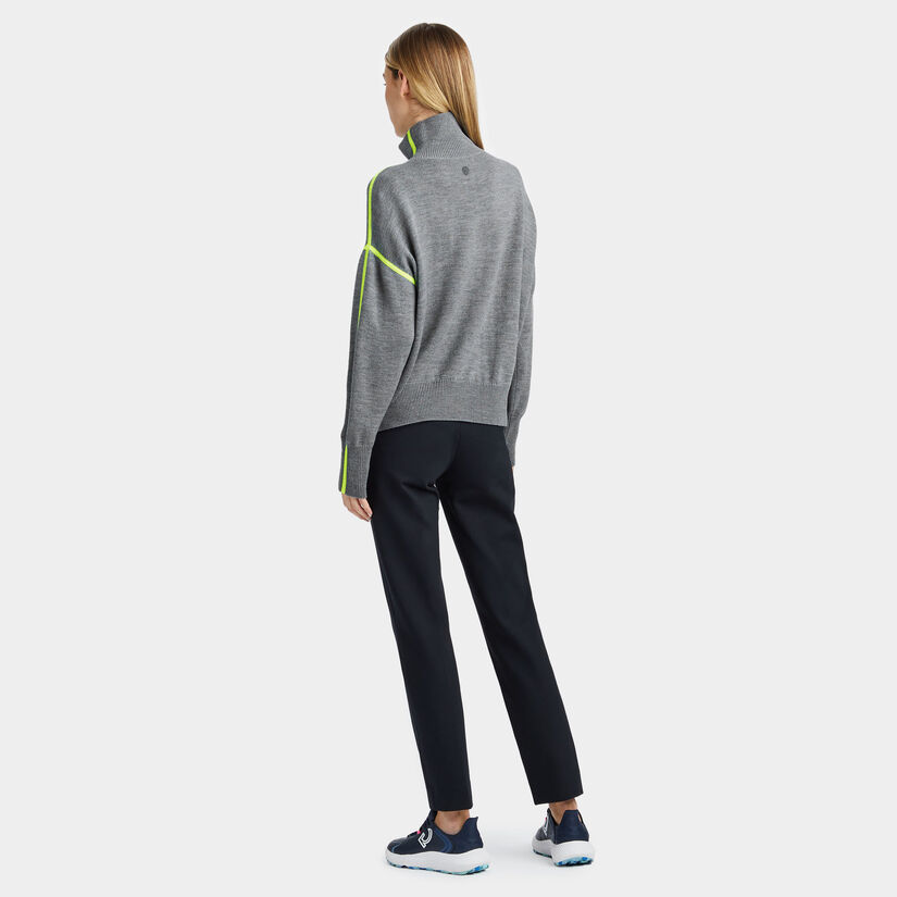 MERINO WOOL CONTRAST STRIPE TURTLENECK SWEATER image number 4