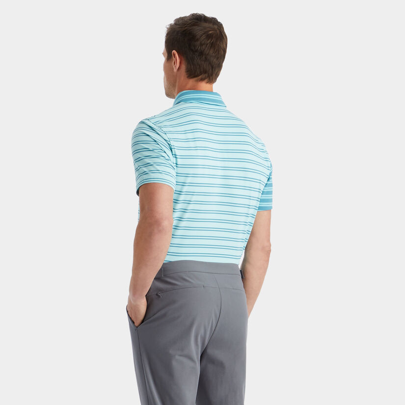 SPLIT STRIPE CONTRAST TECH JERSEY POLO image number 5