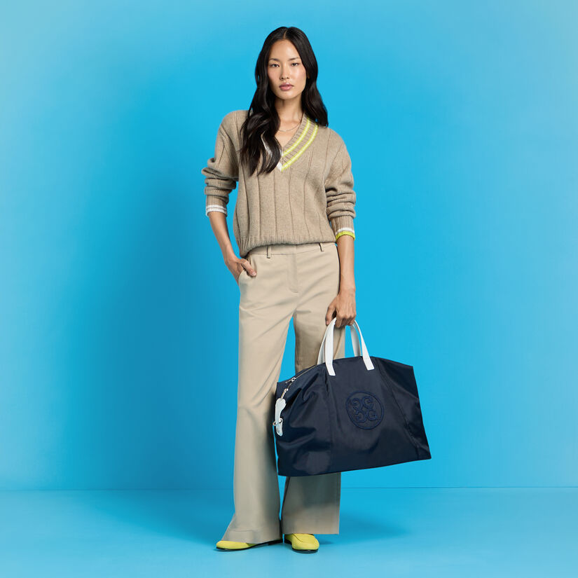 LTD RELEASE RIBBED CASHMERE CRICKET SWEATER image number 2