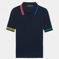 CONTRAST COLLAR RIB COTTON BLEND POLO image number 1