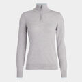 CONTRAST TIPPED MERINO WOOL QUARTER ZIP SWEATER image number 1