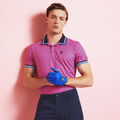 SKULL & T'S 3D BANDED SLEEVE TECH JERSEY POLO image number 2