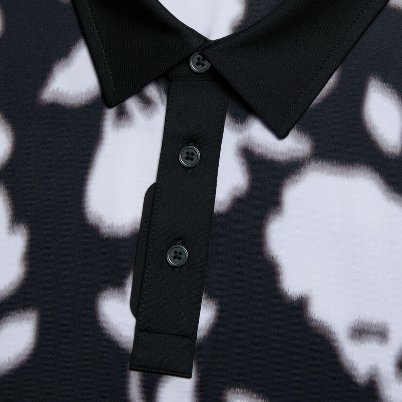 BLUR FLORAL TECH JERSEY POLO image number 5