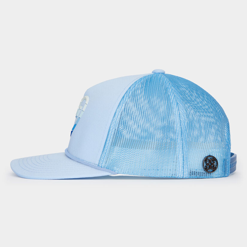STRIPED HEART G'S INTERLOCK KNIT TRUCKER HAT image number 4