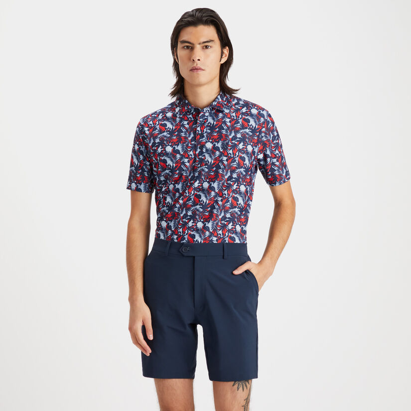 PALM FRONDS TECH PIQUÉ SLIM FIT POLO image number 3