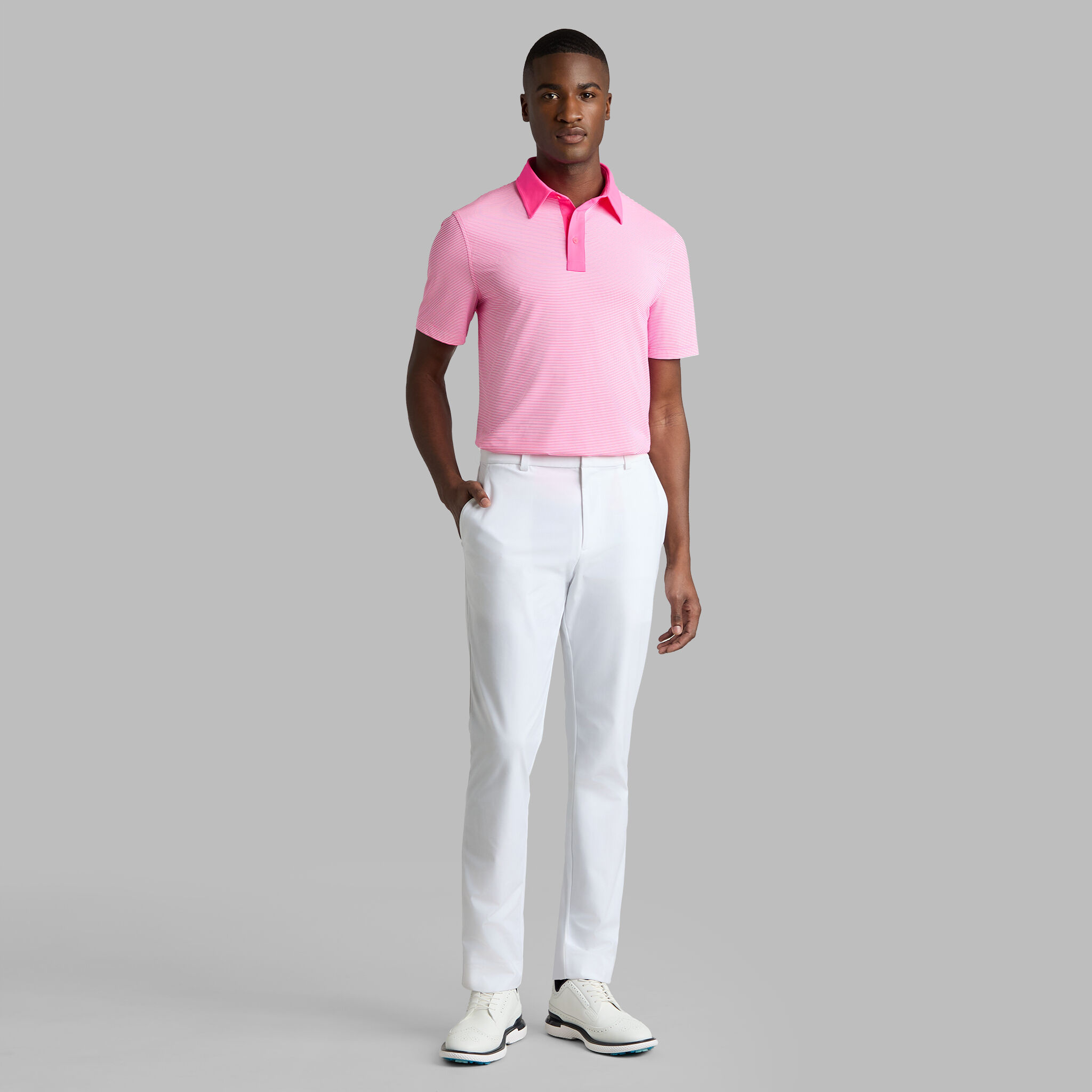 FEEDER STRIPE FINE TECH JERSEY POLO