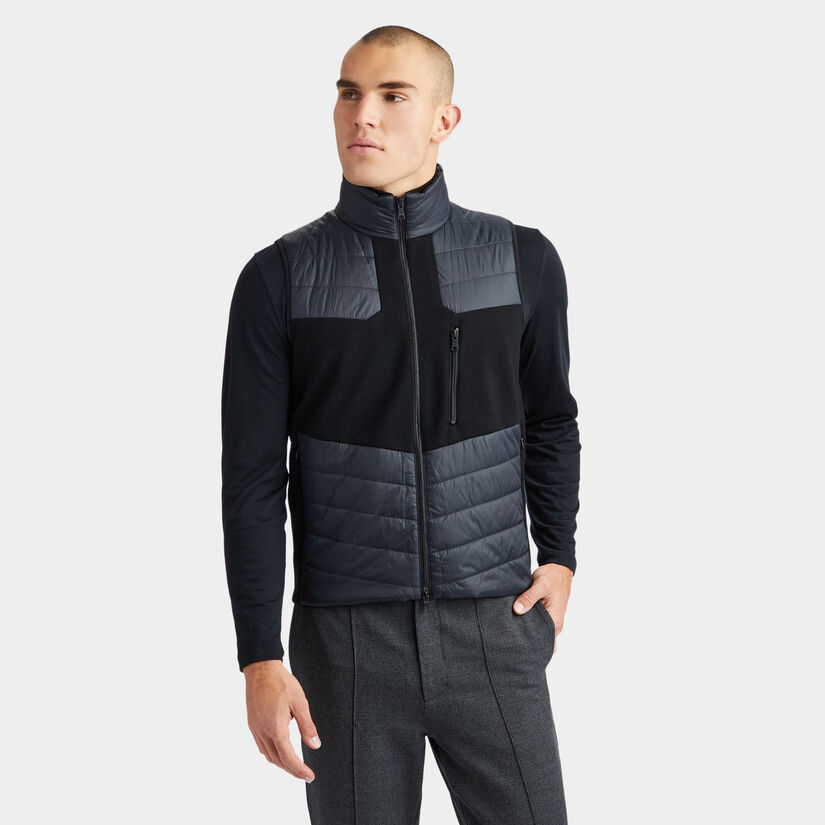 PIXELATED SKULL & TEES MERINO WOOL FULL ZIP VEST image number 3