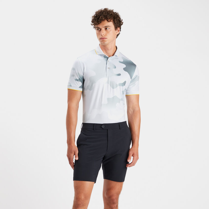 CAMO MODERN SPREAD RIB COLLAR TECH JERSEY SLIM FIT POLO image number 3