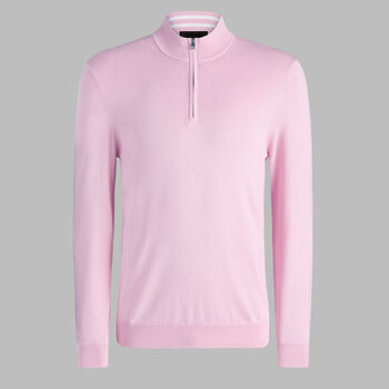 COOLING COTTON 1/4 ZIP SWEATER