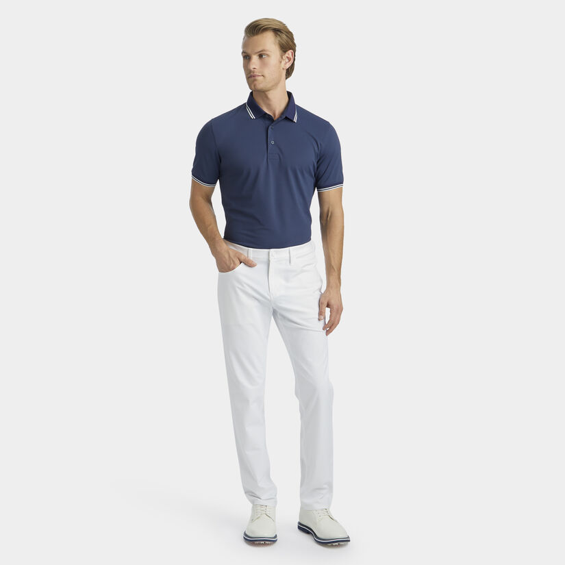 DUAL LINES BANDED SLEEVE TECH PIQUÉ POLO image number 4