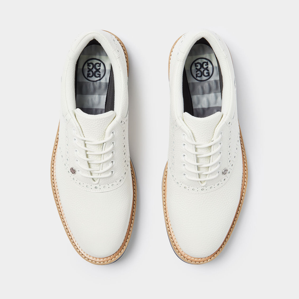 Mens saddle top golf shoes