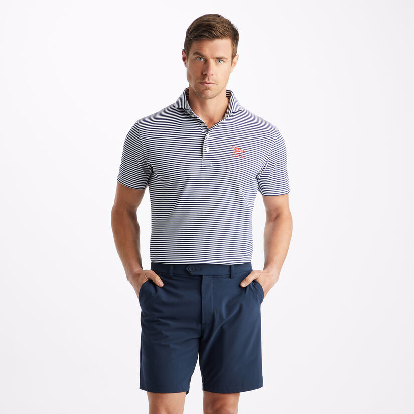LIMITED EDITION U.S. OPEN FEEDER STRIPE MODERN SPREAD COLLAR TECH PIQUÉ POLO image number 3