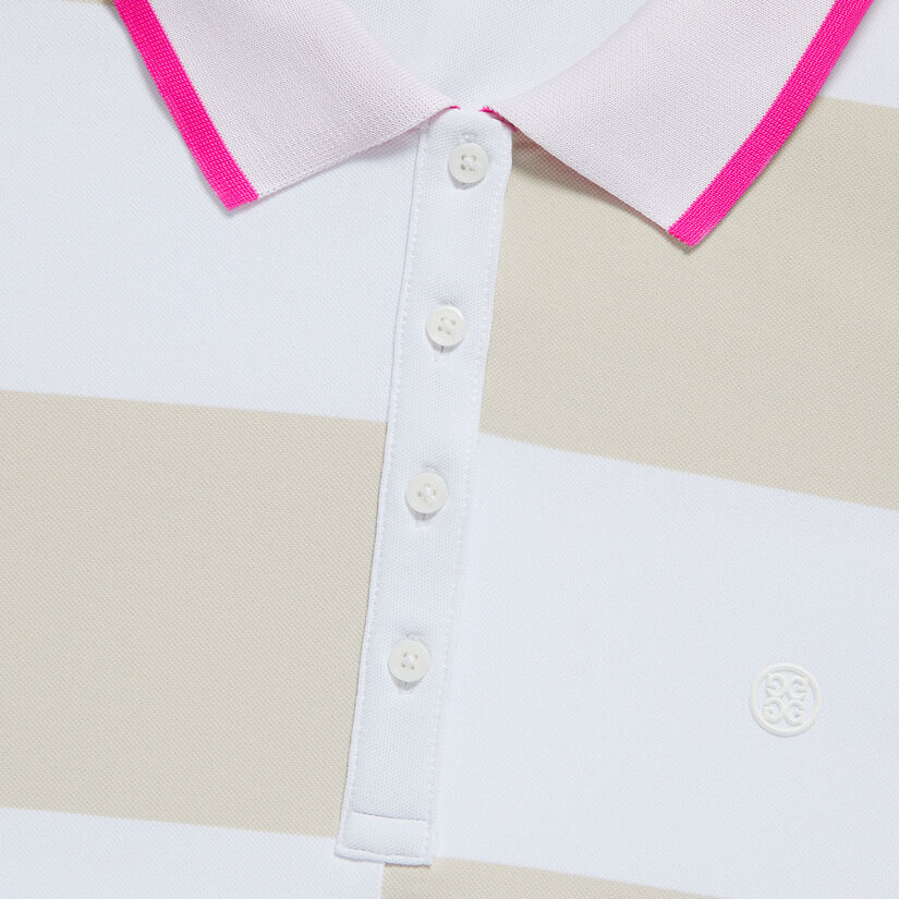 OFFSET RUGBY STRIPE TECH PIQUÉ POLO image number 6