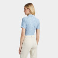 DISTORTED CHECK SILKY TECH NYLON POLO image number 5