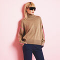 MERINO WOOL CONTRAST STRIPE TURTLENECK SWEATER image number 2
