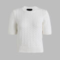 LTD RELEASE VILLA COTTON BLEND CROPPED SHORT SLEEVE SWEATER image number 1