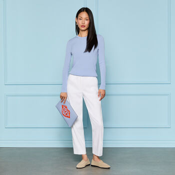 LTD RELEASE LINEN CROPPED PLEATED TROUSER - Alternate Image 1