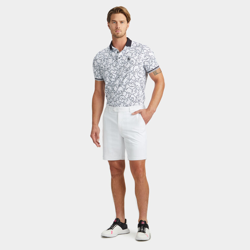 STAR DUST TECH JERSEY MODERN SPREAD COLLAR BANDED SLEEVE POLO image number 3