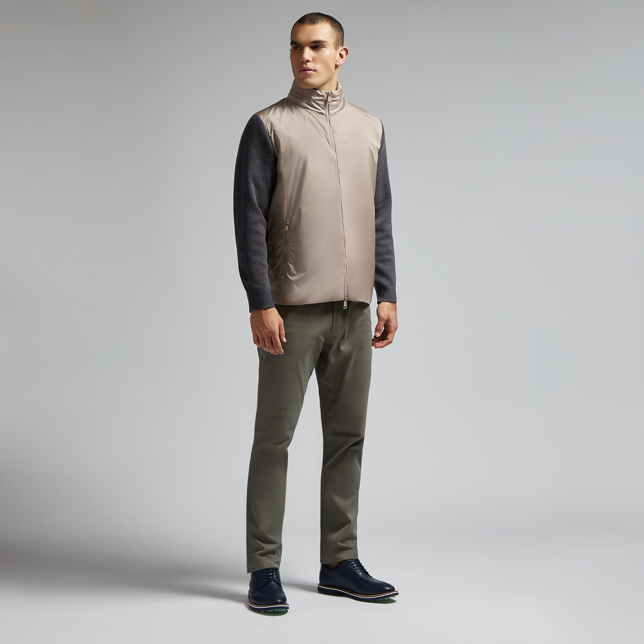NYLON HYBRID SWEATER JACKET | MEN'S JACKETS & VESTS | G/FORE