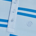 OFFSET STRIPE MODERN SPREAD COLLAR TECH PIQUÉ SLIM FIT POLO image number 6