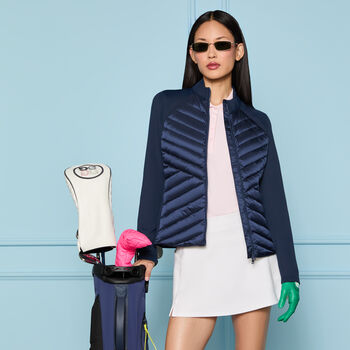 V-DOWN QUILTED HYBRID JACKET