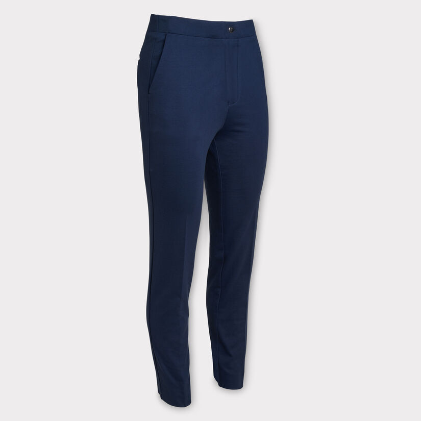DOUBLE KNIT CIGARETTE LEG HIGH RISE STRETCH TROUSER image number 1