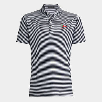 LIMITED EDITION U.S. OPEN FEEDER STRIPE MODERN SPREAD COLLAR TECH PIQUÉ POLO