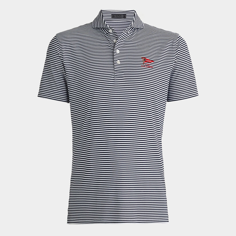 LIMITED EDITION U.S. OPEN FEEDER STRIPE MODERN SPREAD COLLAR TECH PIQUÉ POLO image number 1