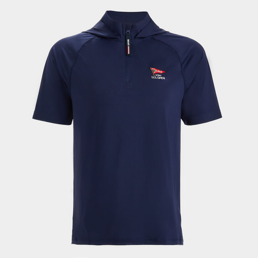 LIMITED EDITION U.S. OPEN TECH NYLON SHORT SLEEVE OPS QUARTER ZIP HOODED SLIM FIT PULLOVER image number 1
