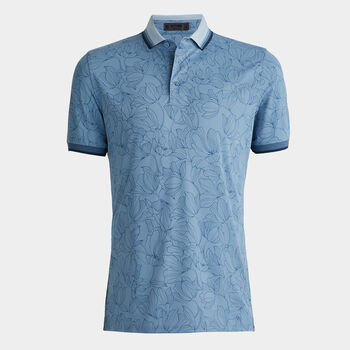 OUTLINE IRIS BANDED SLEEVE TECH PIQUÉ POLO