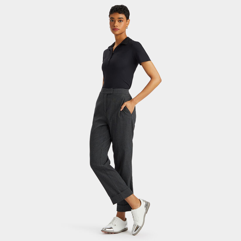 CUFFED GLEN PLAID STRETCH TROUSER image number 4