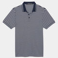 PERFORATED STRIPE RIB COLLAR TECH JERSEY SLIM FIT POLO image number 1