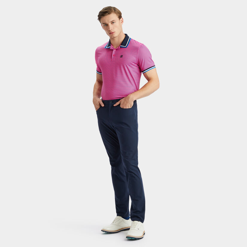SKULL & T'S 3D BANDED SLEEVE TECH JERSEY POLO image number 4