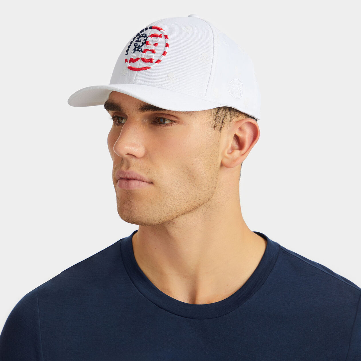 SKULLS & STRIPES STRETCH TWILL SNAPBACK HAT | MEN