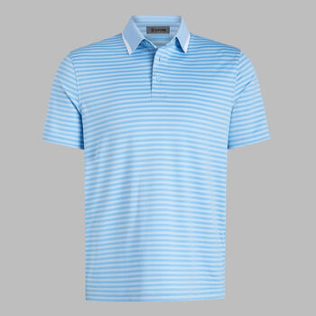 PERFORATED STRIPE JERSEY POLO - Alternate Image 1