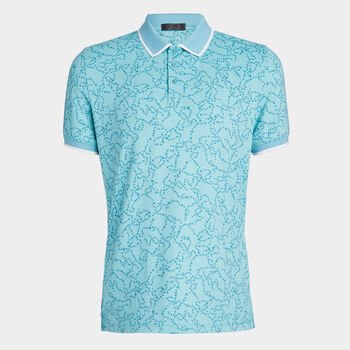 STAR DUST BANDED SLEEVE TECH JERSEY POLO