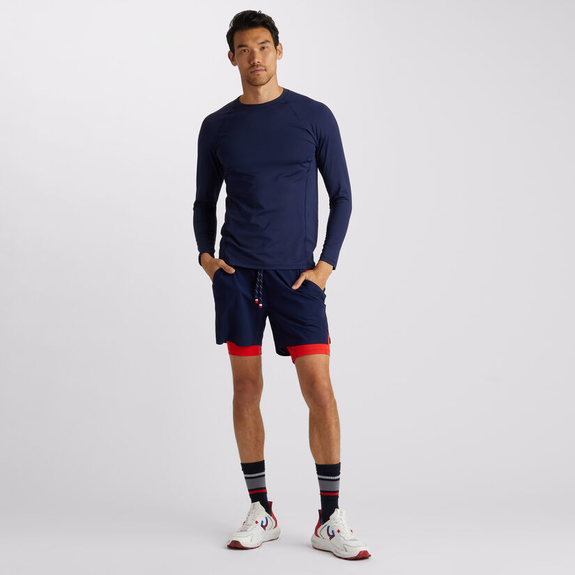 TECH NYLON LONG SLEEVE PERFORATED CIRCLE G'S OPS SLIM FIT CREW image number 4