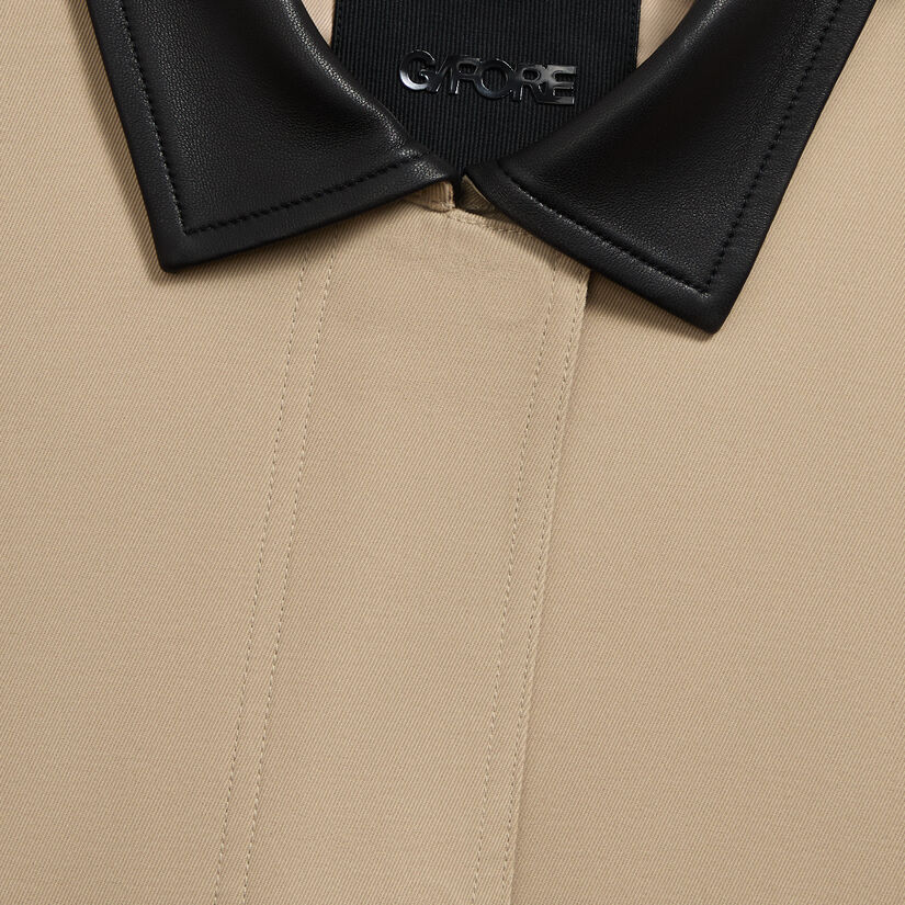 LTD RELEASE LEATHER COLLAR TRI-COTTON CROPPED JACKET image number 5