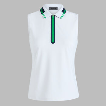 CONTRAST TECH PIQU&Eacute; SLEEVELESS POLO