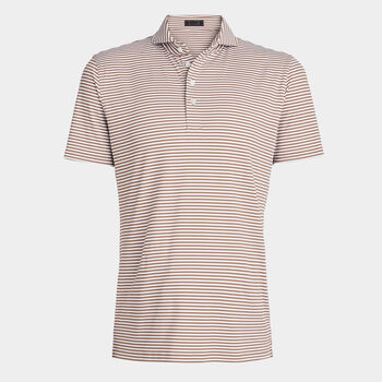 FEEDER STRIPE TECH PIQUÉ MODERN SPREAD COLLAR POLO