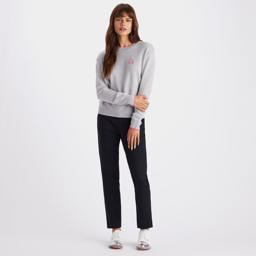CIRCLE G'S RELAXED MERINO WOOL CREWNECK SWEATER image number 4