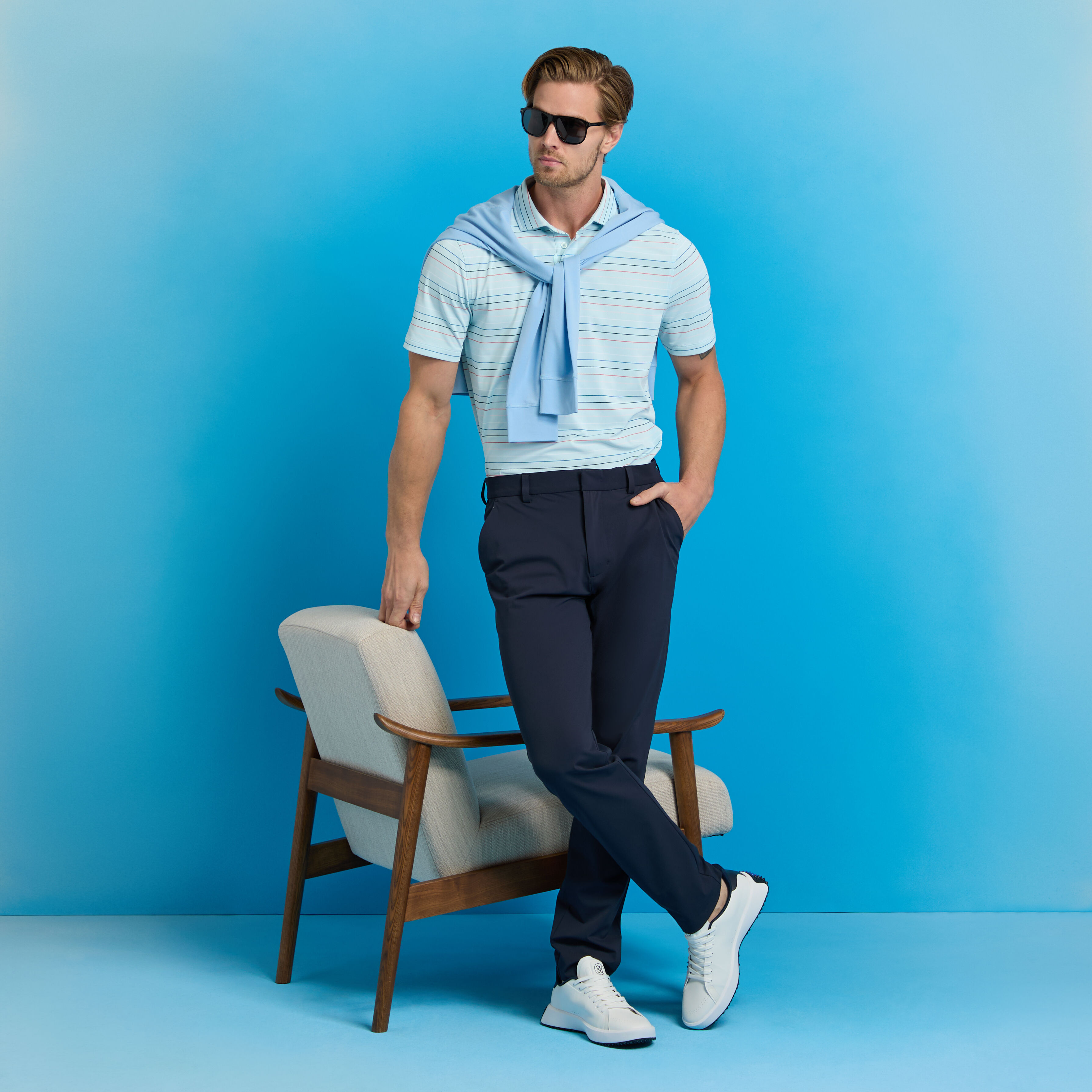 【G FORE】 FLOCKED PIQUE T-SHIRT(MEN) /追跡付 G/FORE Men's Multi Stripe Tech Pique Polo - Worldwide Golf Shops