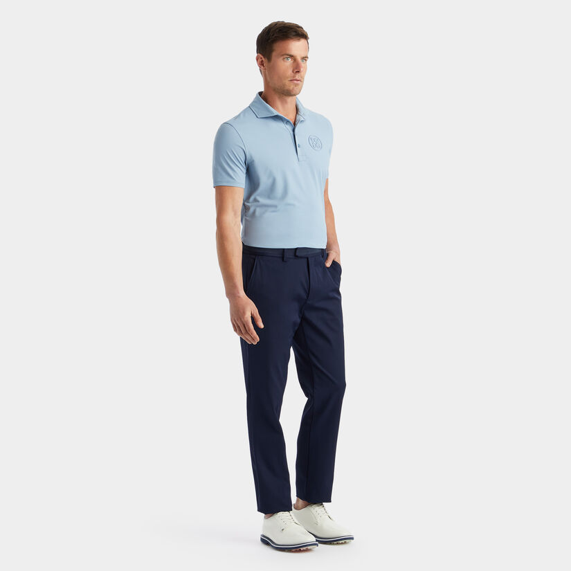 EMBOSSED CIRCLE G'S TECH JERSEY MODERN SPREAD COLLAR POLO image number 4