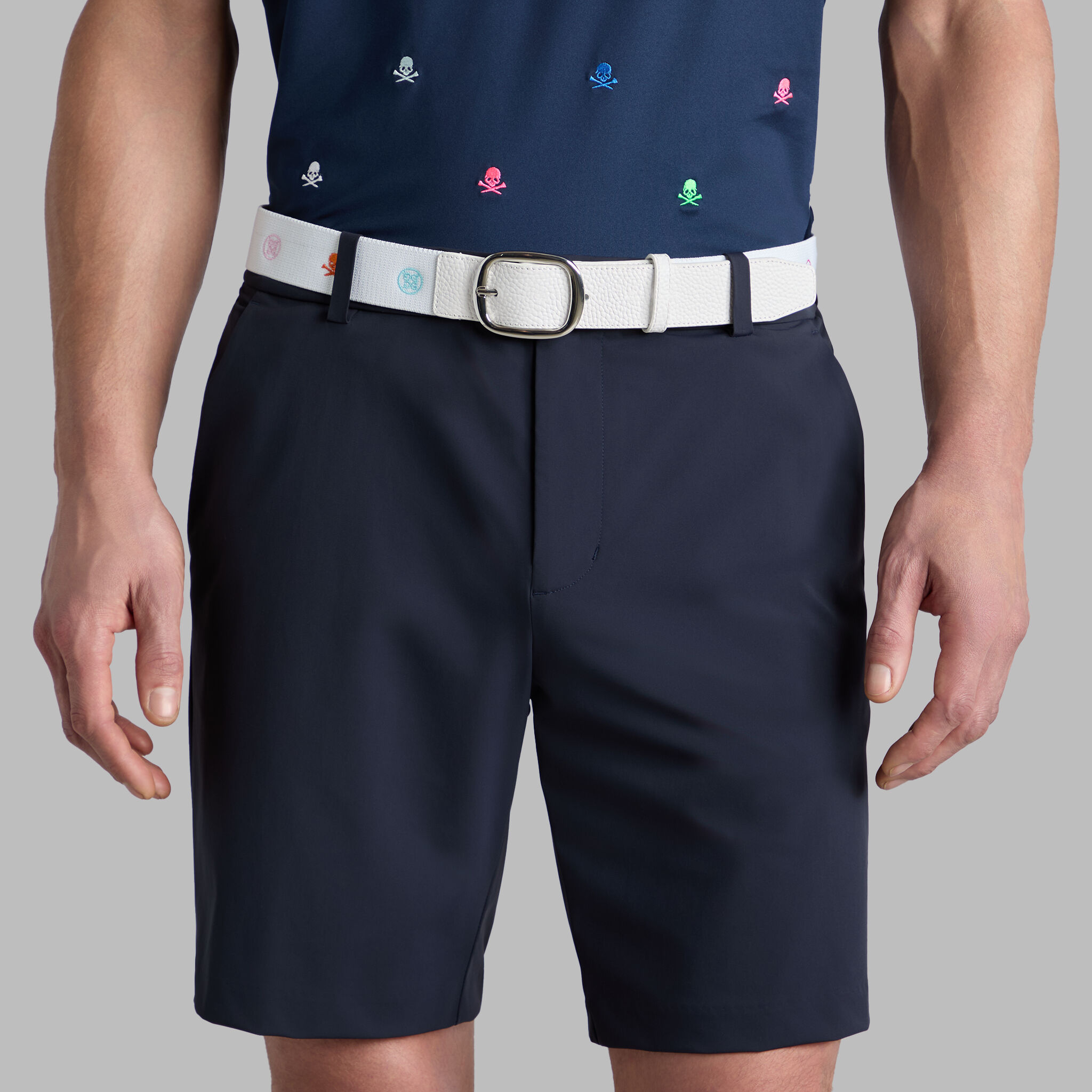 超レア!59belts ゴルフ　ベルト アリゲーター　ブラック　ホワイト Royal & Awesome Men's Golf Belt, White, One Size at Amazon