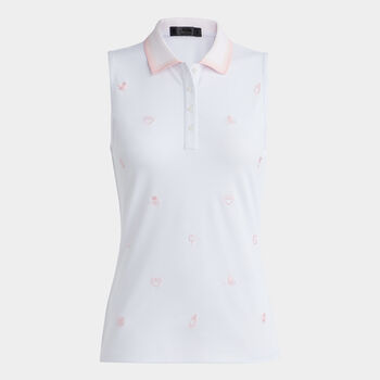 EMBROIDERED TECH PIQUÉ SLEEVELESS POLO