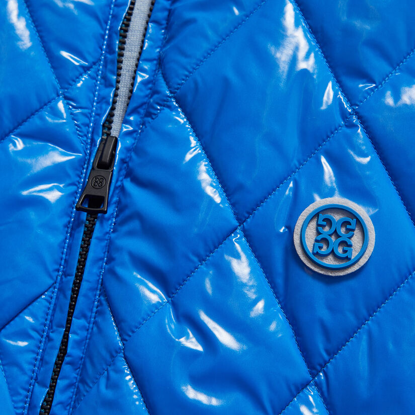 QUILTED COATED NYLON WOOL LINED SLIM FIT PUFFER VEST image number 7