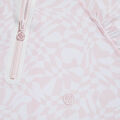 DISTORTED CHECK SILKY TECH NYLON RUCHED QUARTER ZIP PULLOVER image number 6