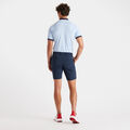 EMBOSSED LOGO QUARTER ZIP RIB COLLAR TECH PIQUÉ SLIM FIT POLO image number 5