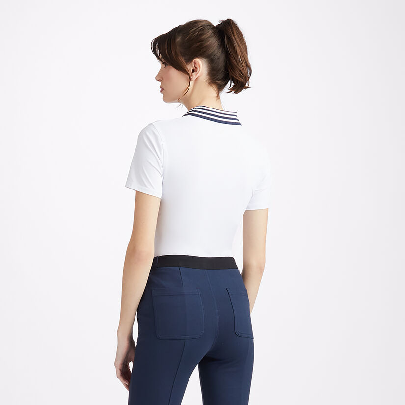 LIMITED EDITION U.S. OPEN PLEATED COLLAR SILKY TECH NYLON POLO image number 5